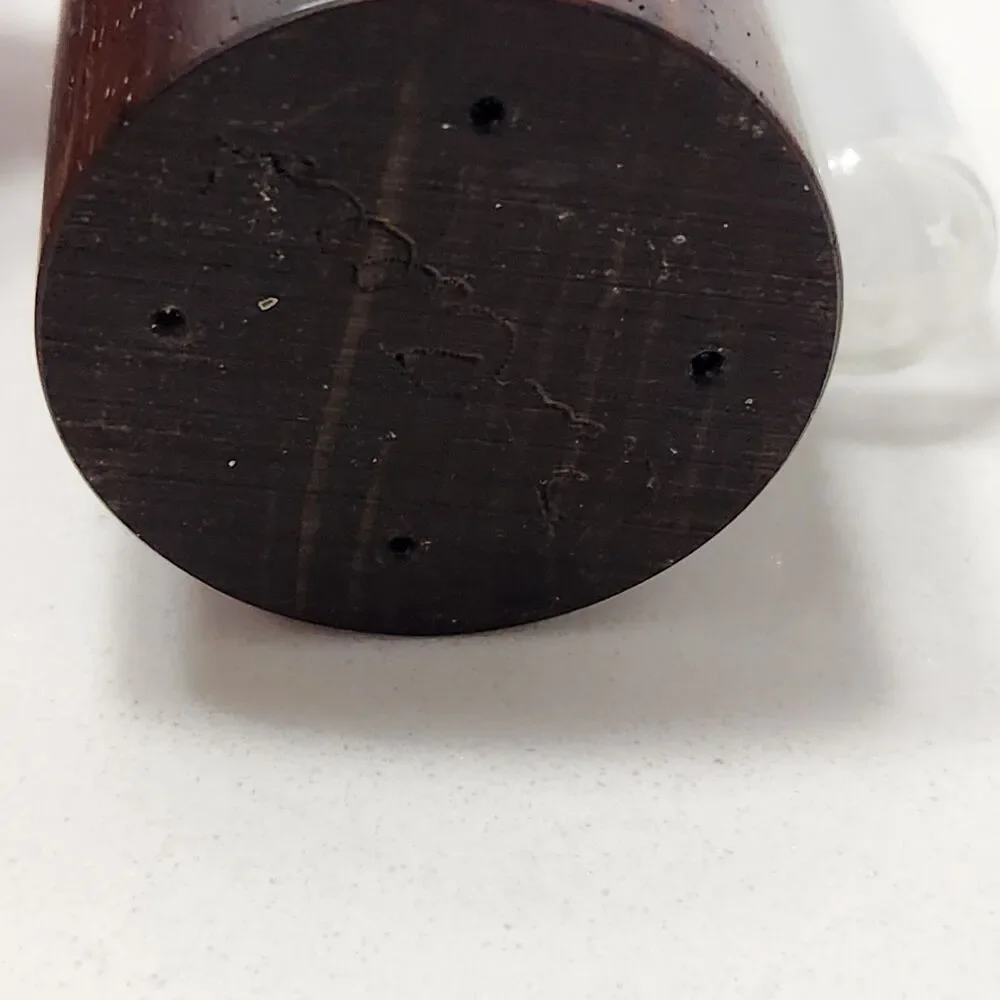 Minimalist Dark Wood Plant Propagation Station Cylinder Bud Vase Test Tube